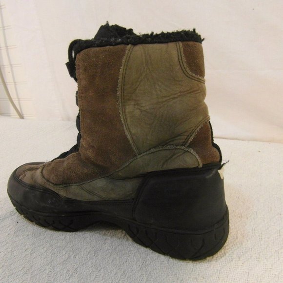 sz12 MEN\'S KHOMBU WINTER WALKER BROWN LEATHER LACE UP RIGHT BOOT ONLY NM 33222